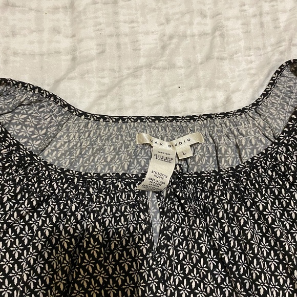 black and white blouse Large - Picture 3 of 3